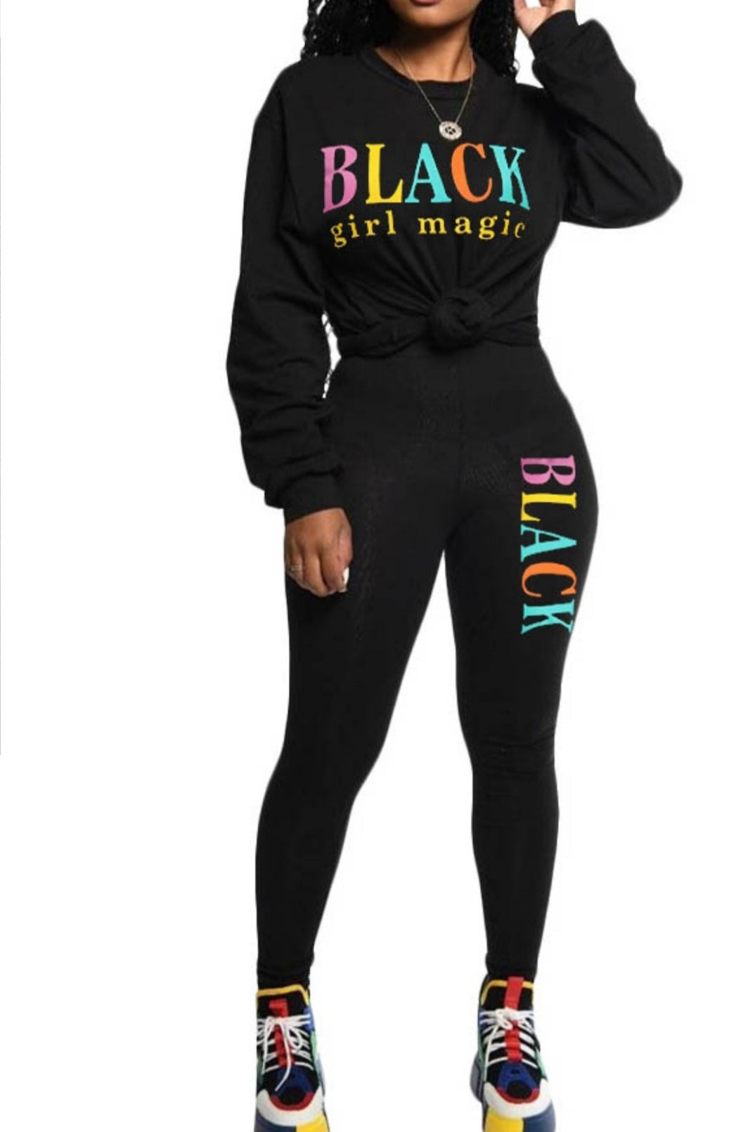 Black Girl Magic 2 Pc Sweatsuit