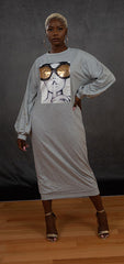 SHHHHHH "Audrey" Dress  (Grey)