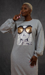 SHHHHHH "Audrey" Dress  (Grey)