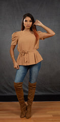 The Selfie Blouse (Brown)