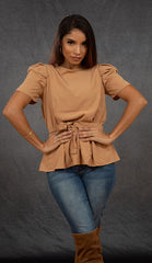 The Selfie Blouse (Brown)