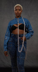 Tom Boy Top, Medium Denim