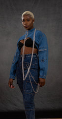 Tom Boy Top, Medium Denim