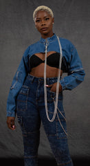 Tom Boy Top, Medium Denim